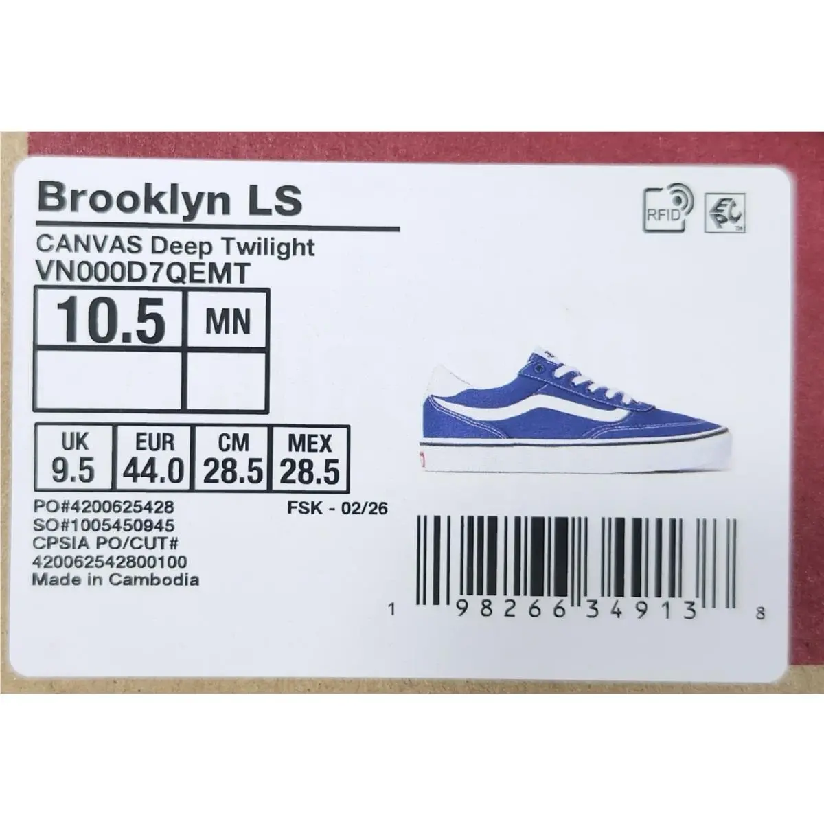 Vans shoes - Brooklyn - Brooklyn - VN000D7QEMT - Blue 11