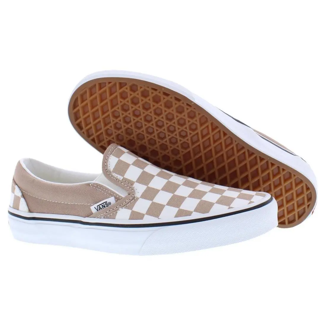 Vans Classic Slip On Unisex Shoes Size 4.5 Color: Checkerboard Warm Taupe/brown