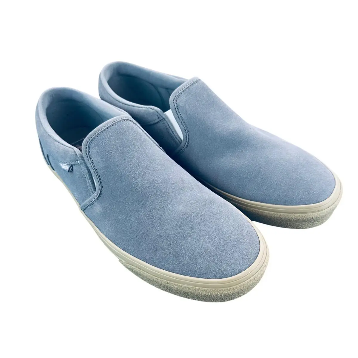 Vans Asher Classic Slip-on Frost Gray Suede Gum Sole Mens 13 Sneakers Shoes