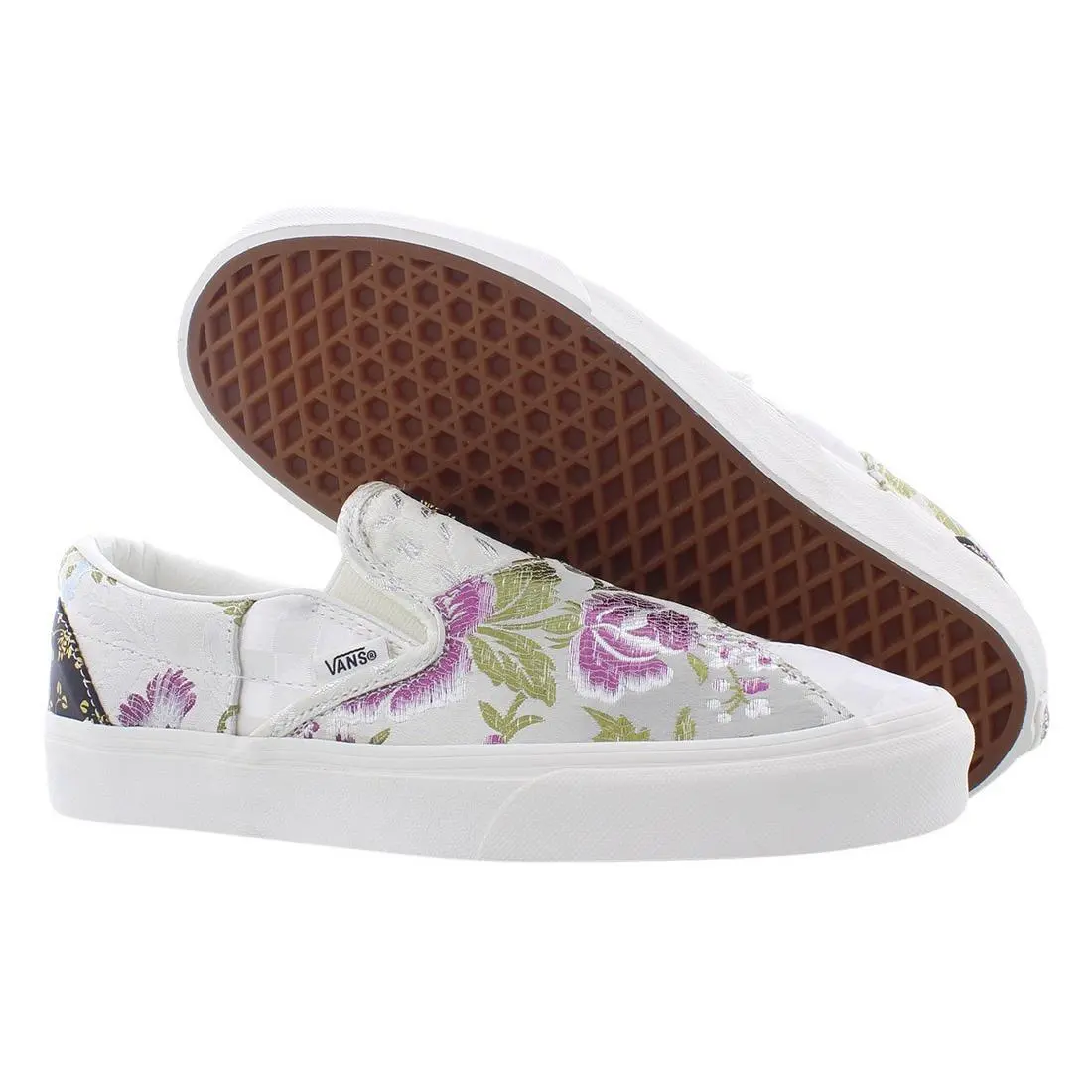 Vans Classic Slip On Unisex Shoes Size 8.5 Color: Patchwork/white