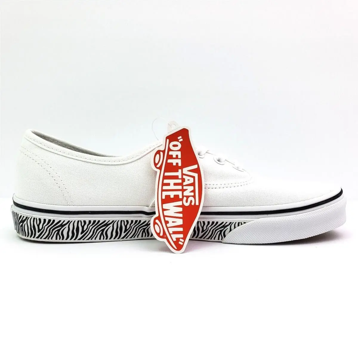 Vans shoes - Vans Authentic Animal Sidewall Zebrawht - White 1