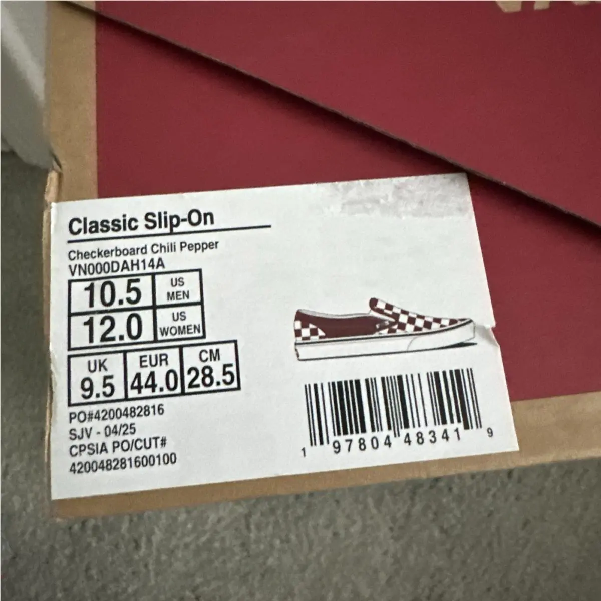 Vans shoes - VANS Classic Slip-On - Classic - Red 4