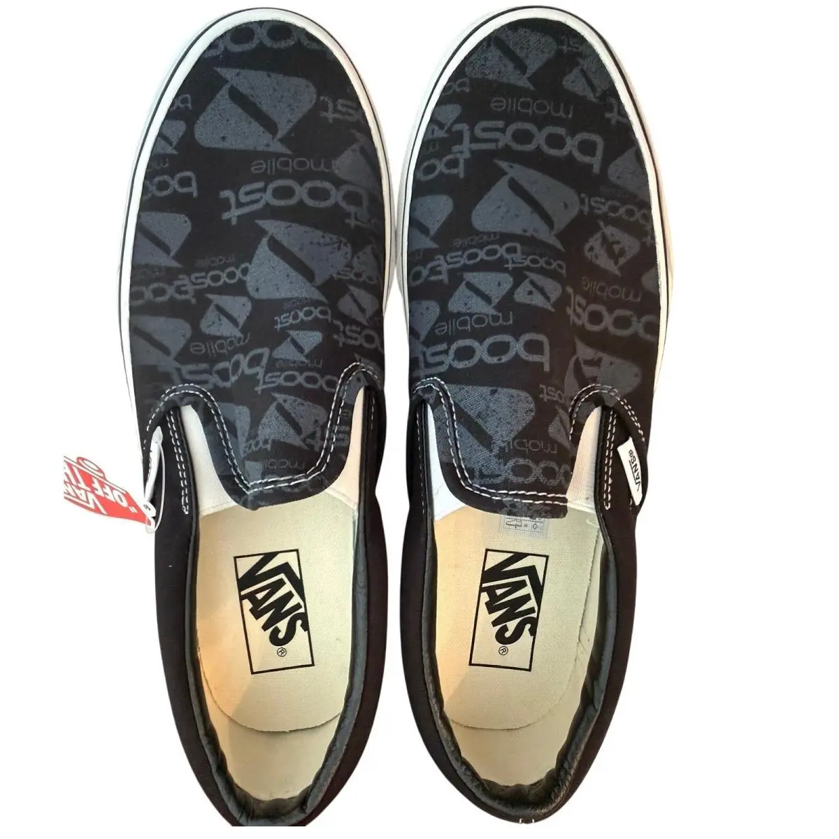 Boost Mobile Sneakers Men 7.5 Women 9 Black Skateboarding Streetwear Y2K by Vans