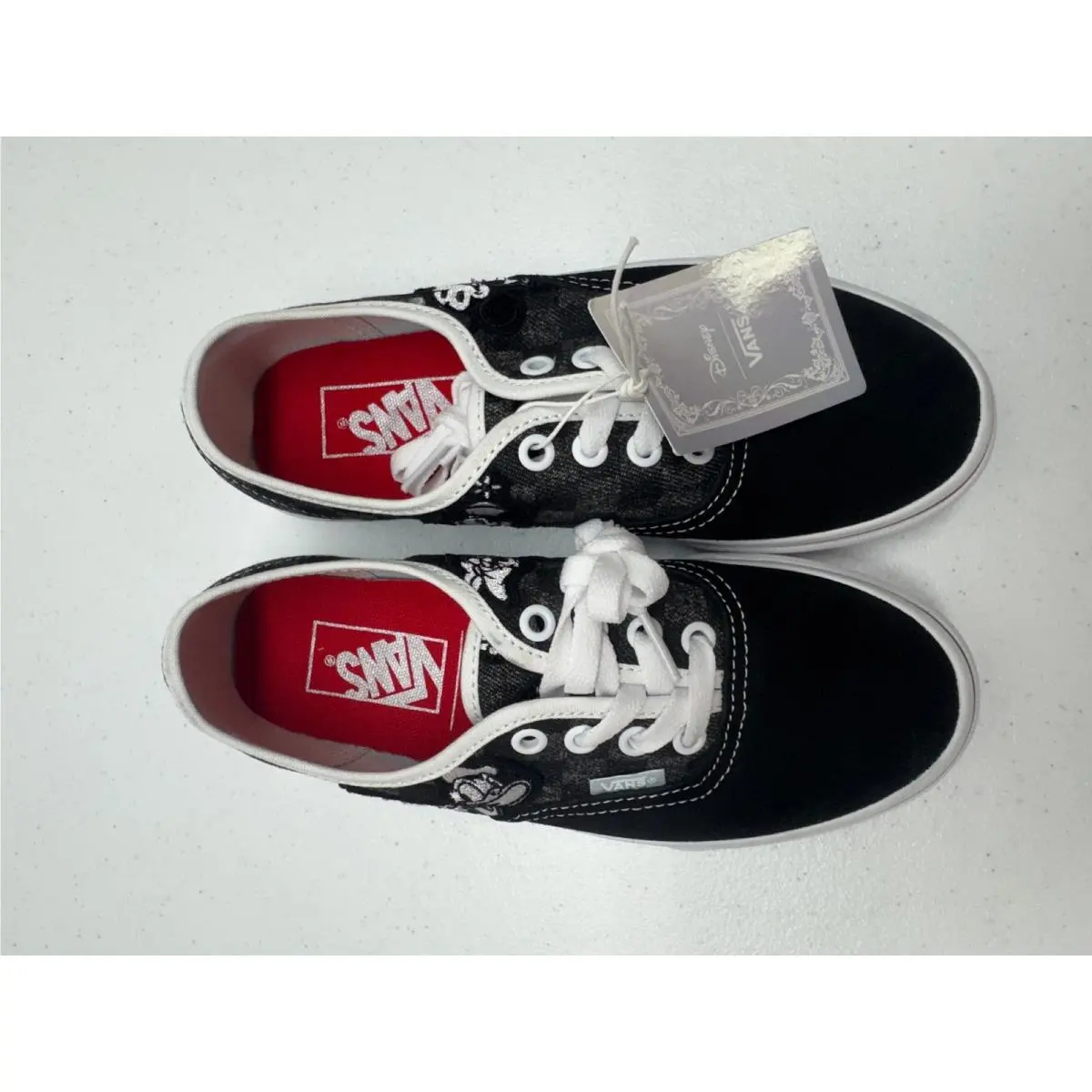 Authentic Women 5.5 Black Disney 100 Mickey Mouse Donald Duck Anniversary by Vans