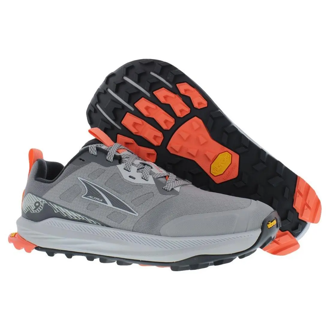 Altra Lone Peak 9+ Womens Shoes Size 7.5 Color: Grey/orange