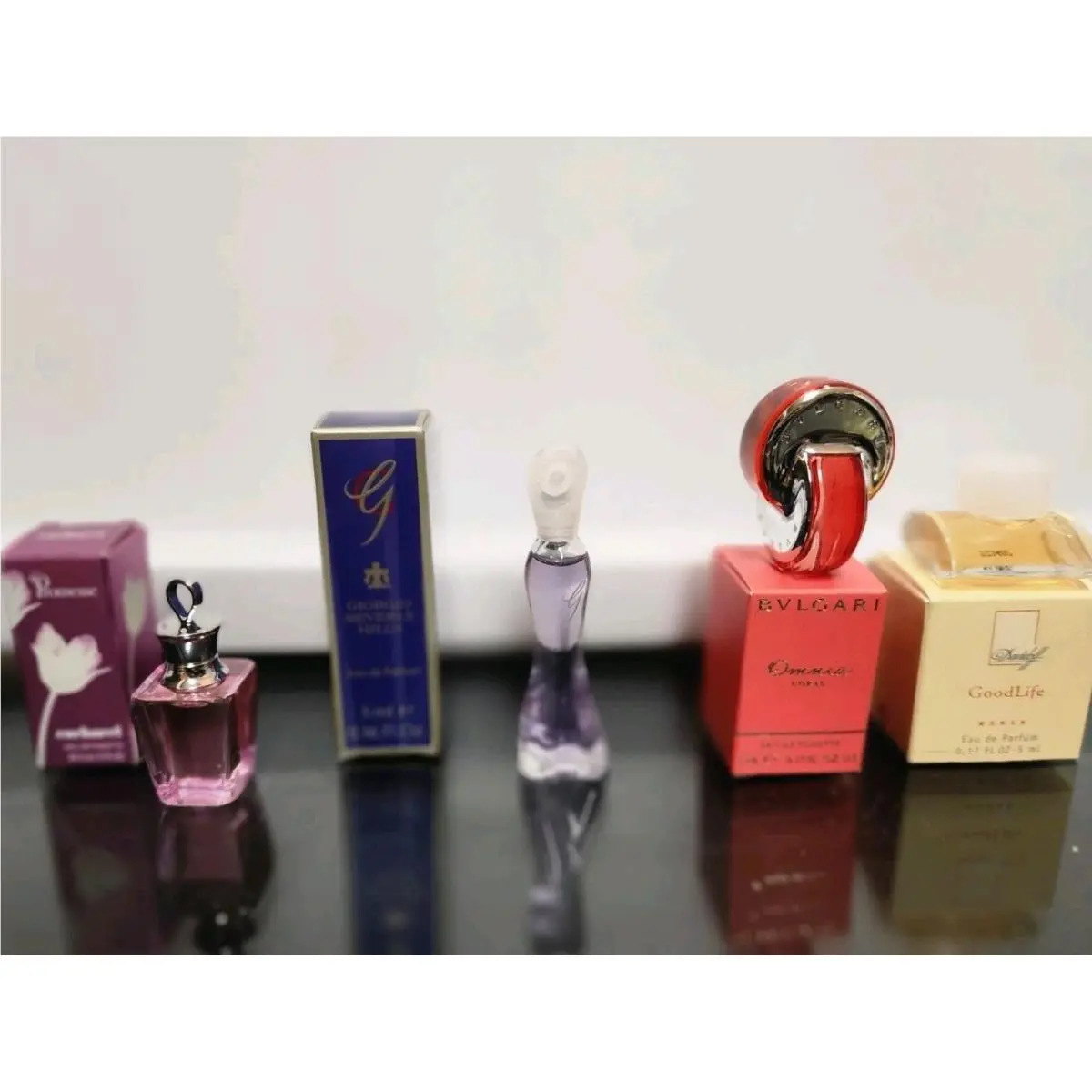 Women`s Designer Miniature Perfumes Bvlgari Cacharel Giorgio Davidoff 5ml