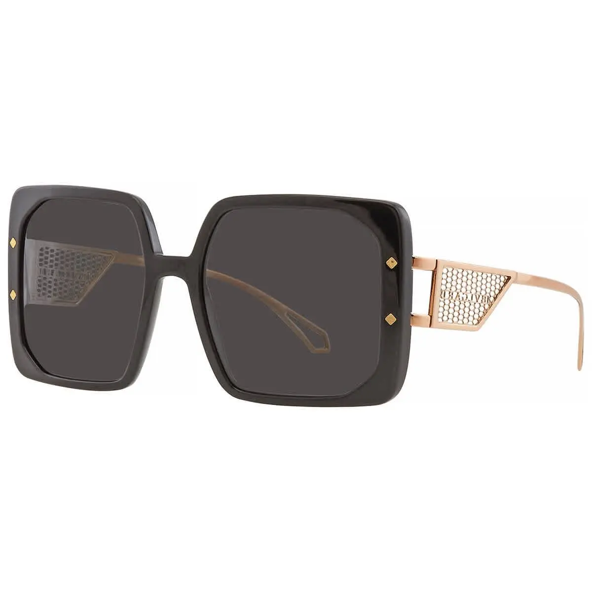Bvlgari Dark Grey Square Ladies Sunglasses BV8254 501/87 55 BV8254 501/87 55