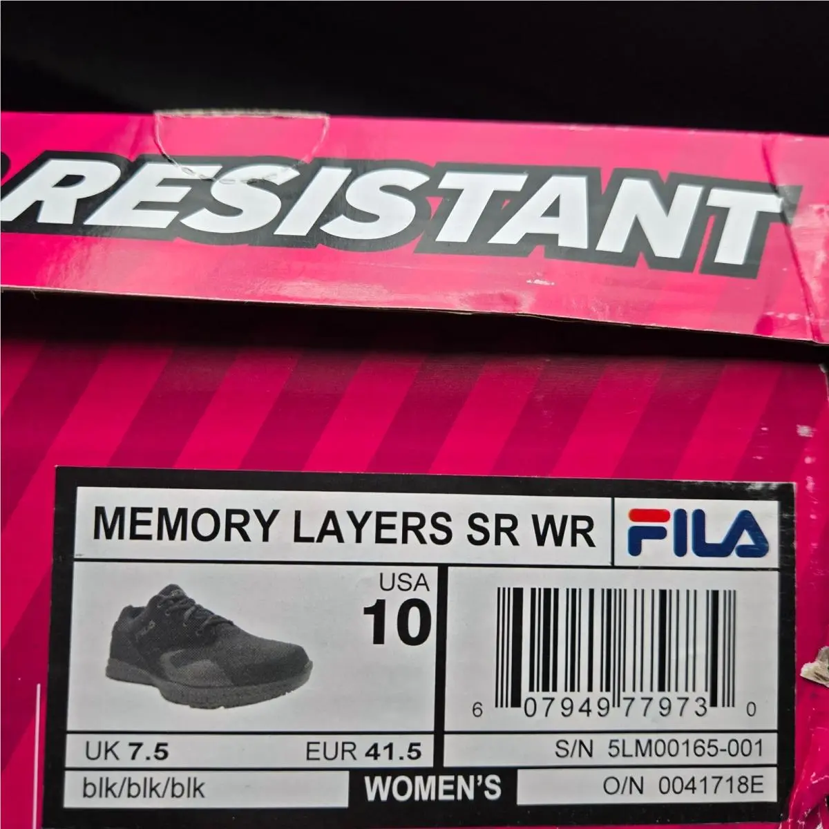 Fila shoes - Fila Memory Foam Water Resistant - Black 7