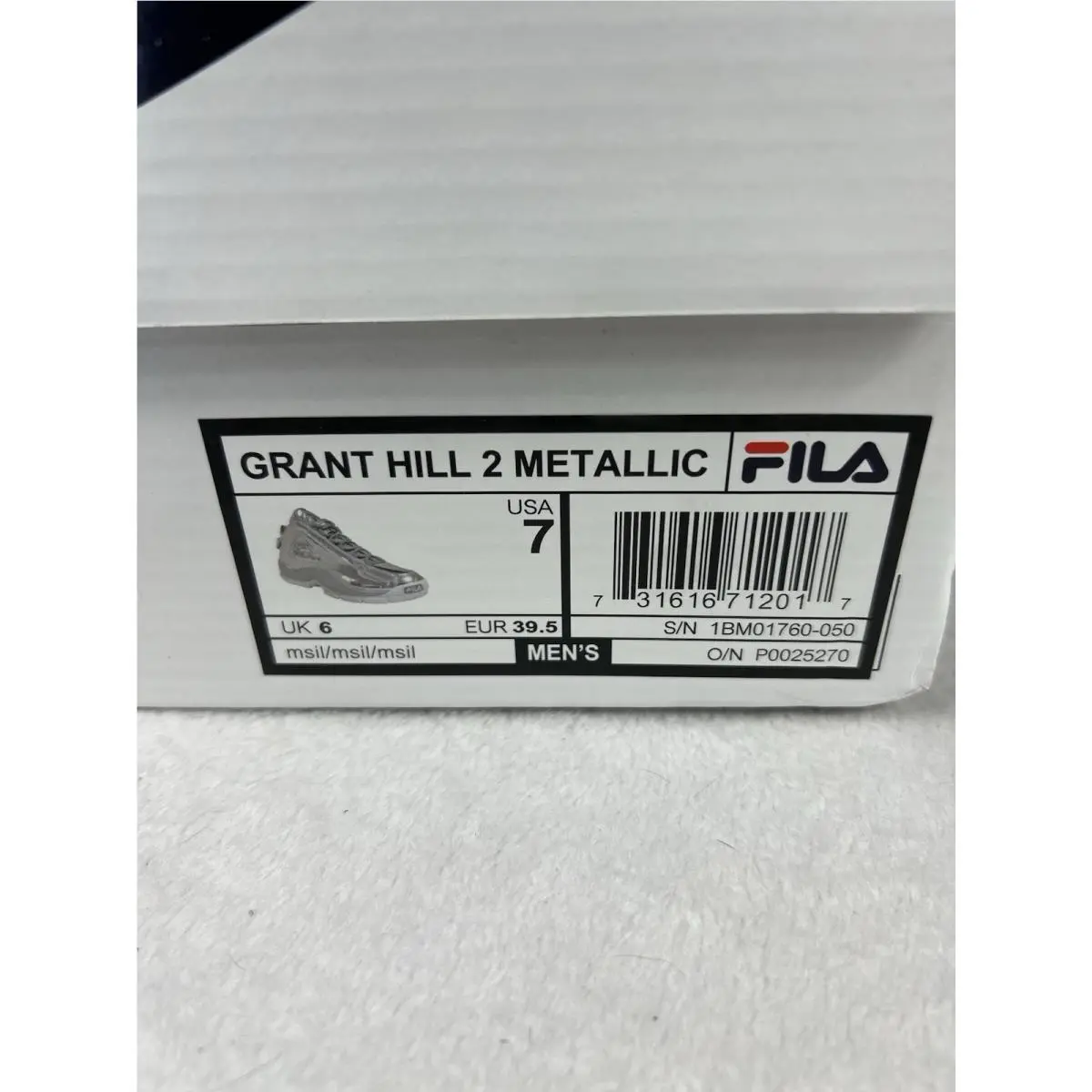 Fila shoes - Fila Grant Hill 2 - Grant Hill - 1BM01760-050 - Silver (UPC: 0731616712017) 8