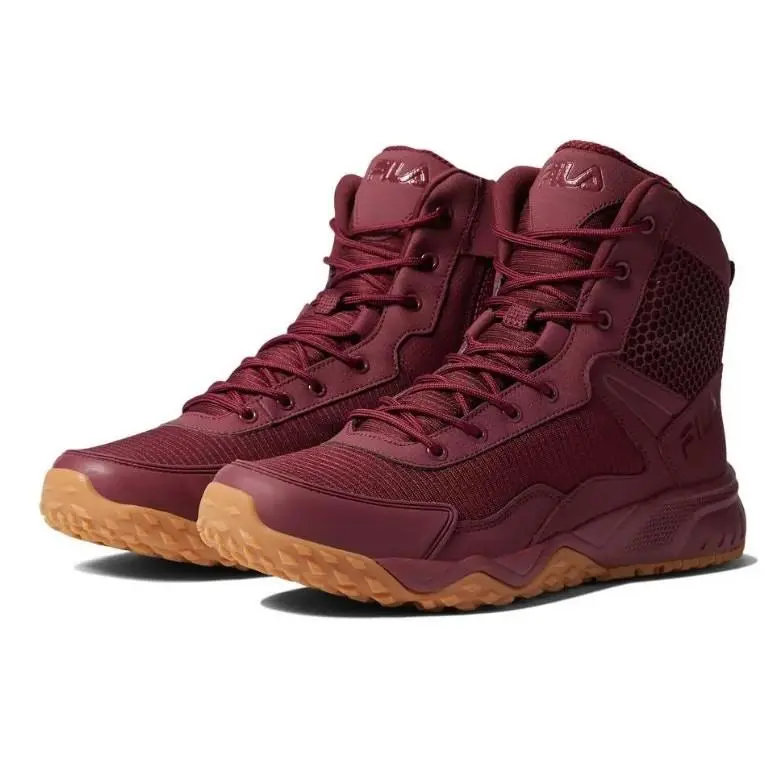 Fila Mens Chastizer Boots Size 11.5 EU 45 Red Tawn Gum Leather