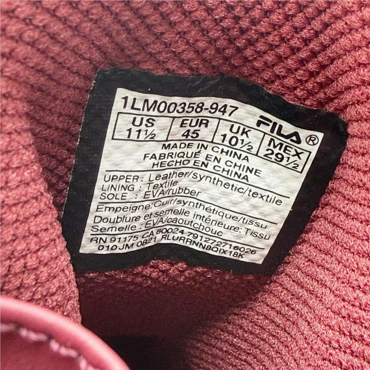 Fila shoes - Red (UPC: 791272716026) 10