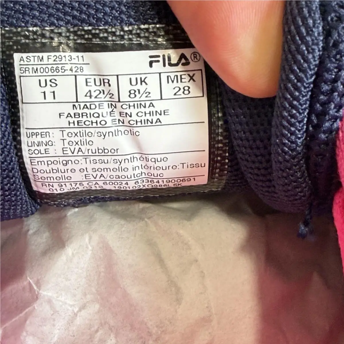 Fila shoes - Fila Memory Techknit SR WR - 5RM00665-428 - Navy 4