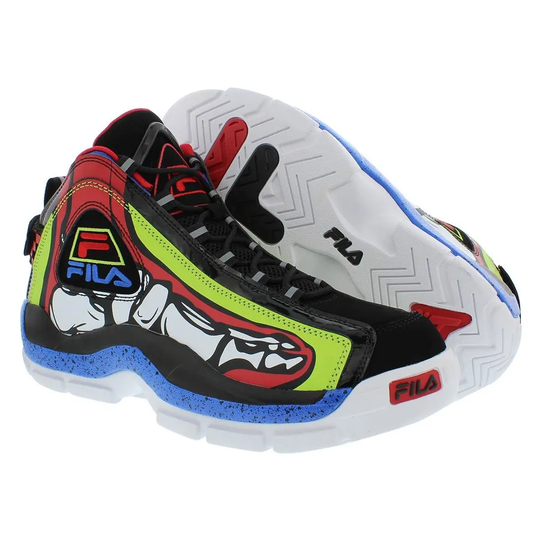 Fila Grant Hill 2 Racing Mens Shoes Size 7 Color: Blue/white/red/green