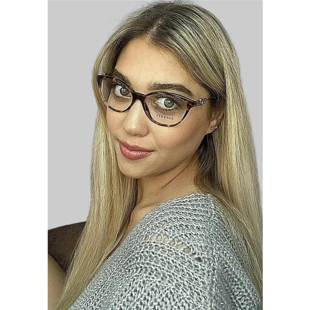 Versace Mod. 3215 5148 Tortoise 54mm Cat Eye Women`s Eyeglasses Frame 8