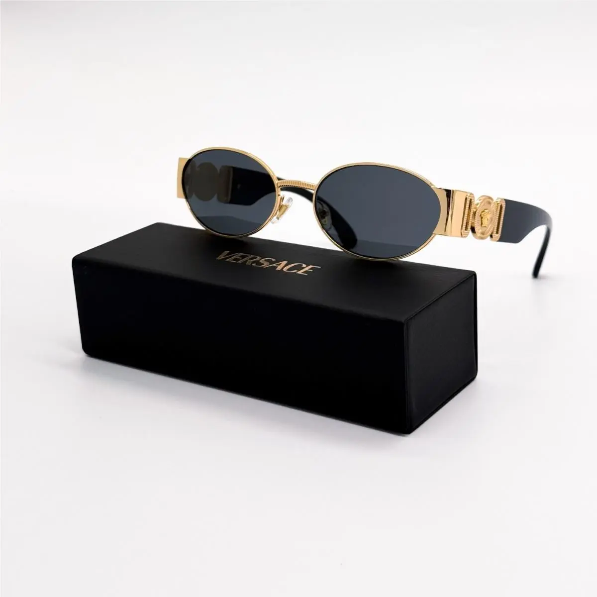 Versace Verasce VE2299 100287 Unisex Gray Rold Round Sunglasses VE2299 1002/87