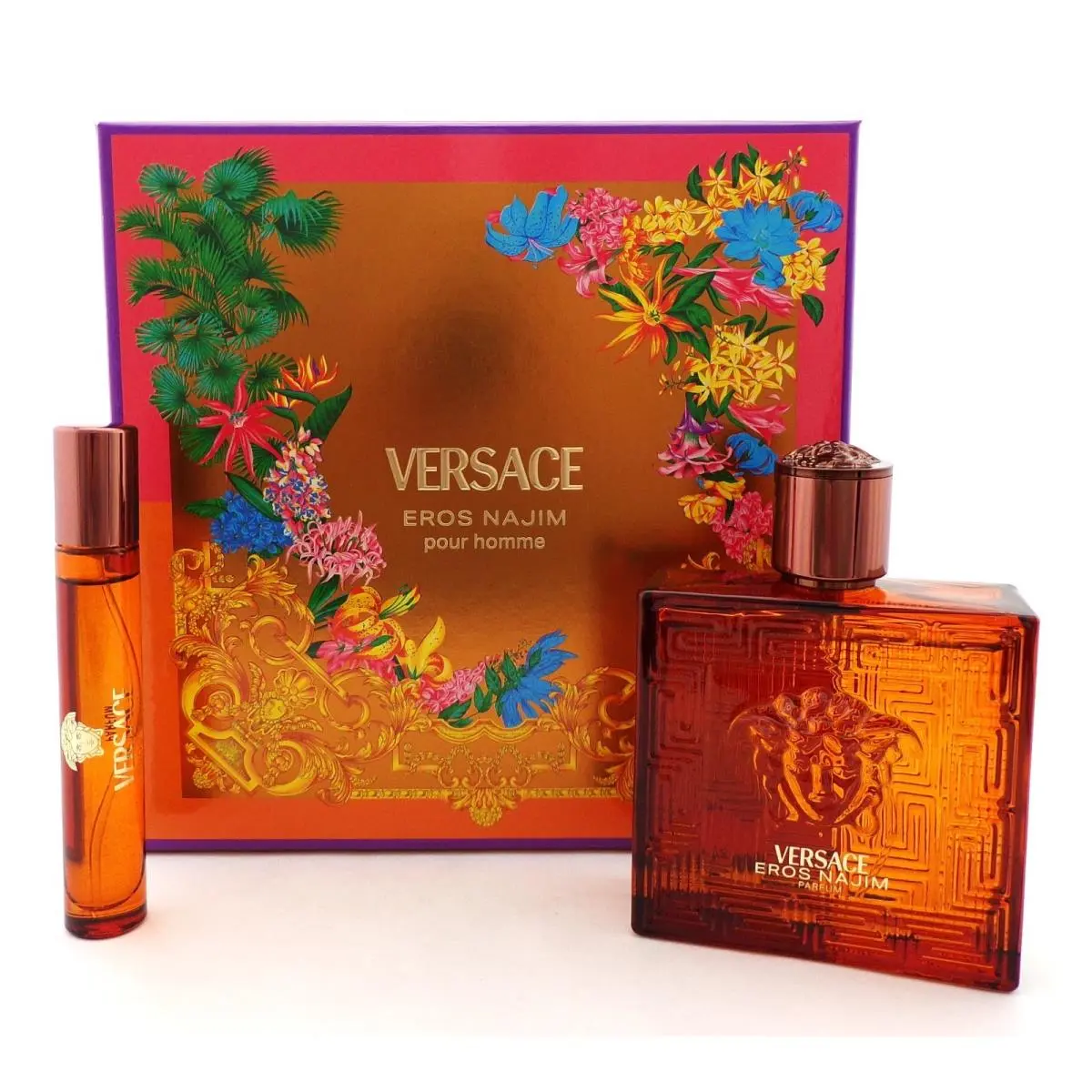 Versace Eros Najim Pour Homme 2 Pcs Set 3.4 Parfum Spray + 0.3 Parfum Travel Spr