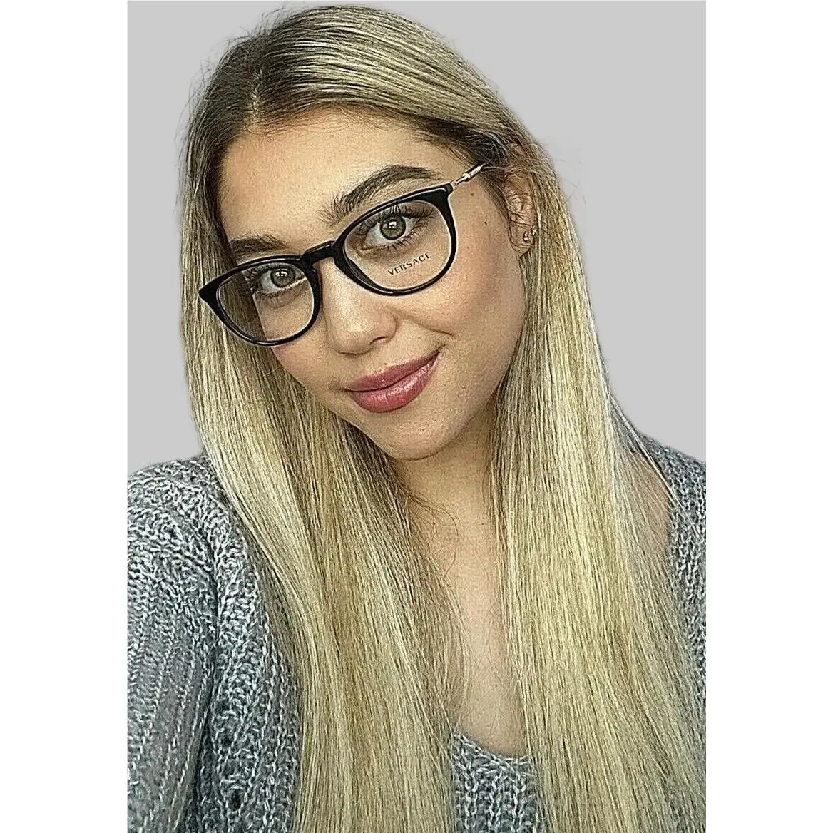 Versace Mod. 3227 GB1 Round Black 51mm Women`s Eyeglasses Frame Italy 4 9