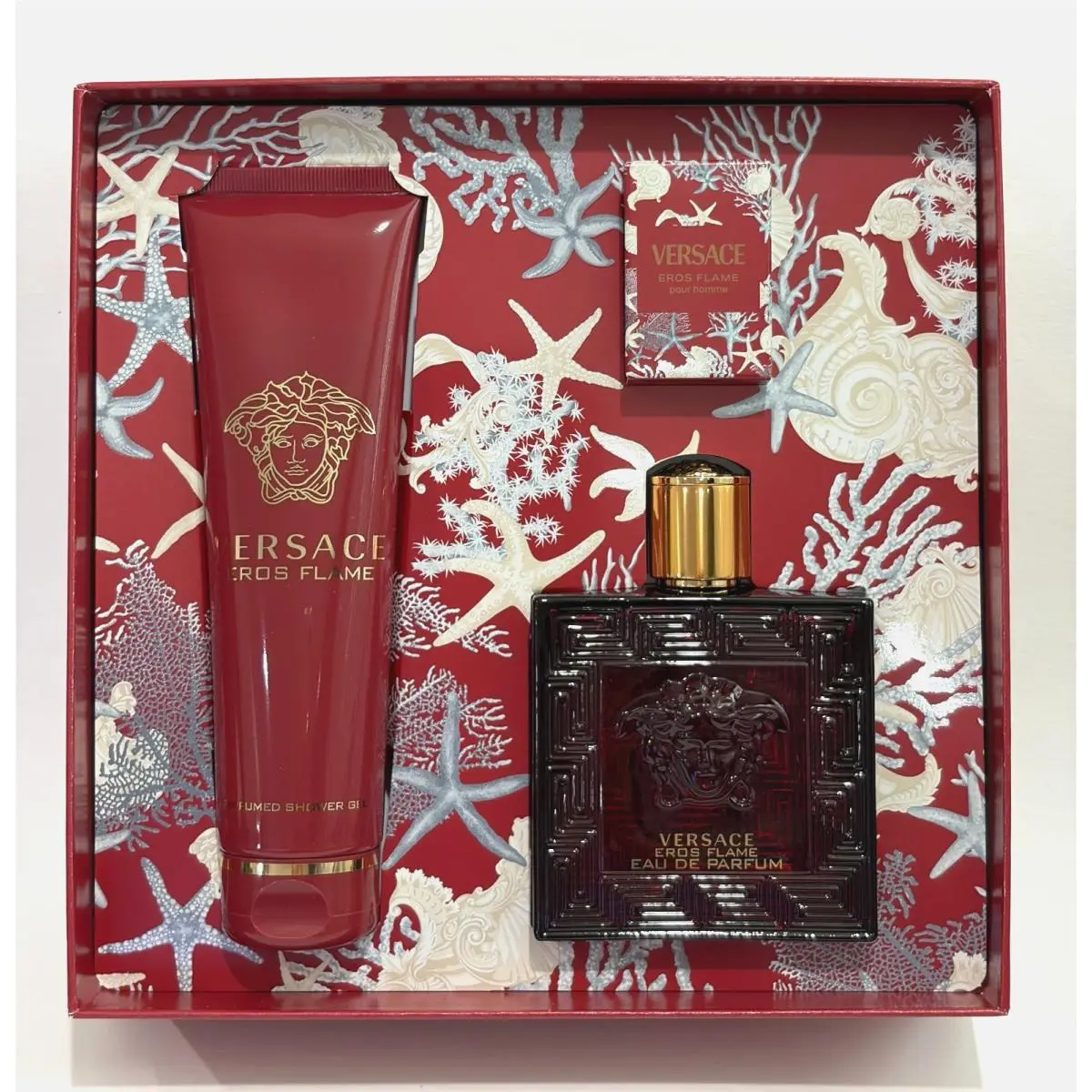 Versace Eros Flame For Homme Eau De Parfum 3 pc Gift Set