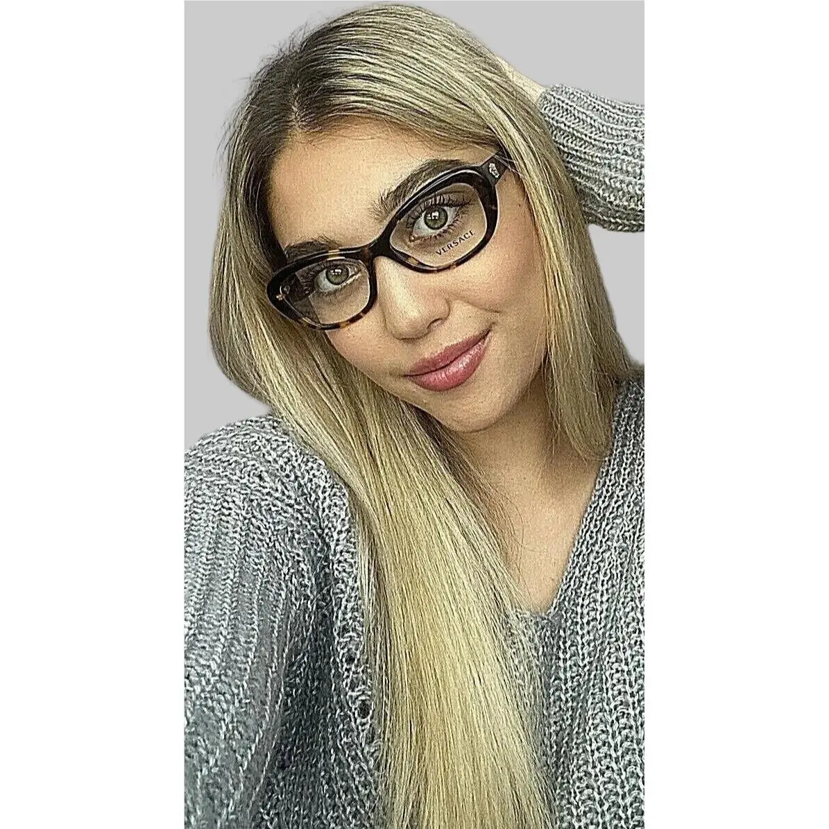 Versace Mod. 3216 5148 Cat Eye 52mm Tortoise Women`s Eyeglasses Frame 8