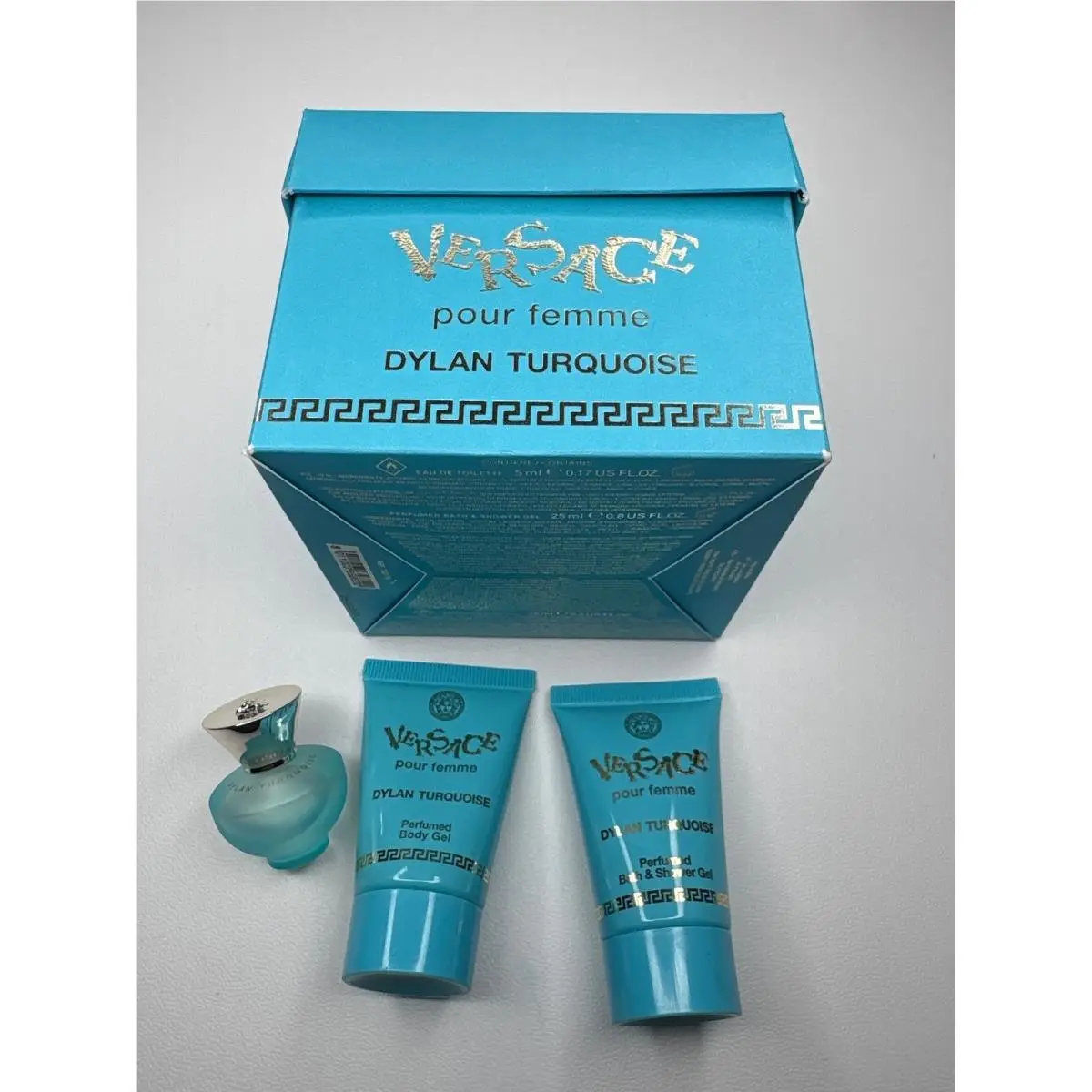 Versace Pour Femme Dylan Turquoise Perfumed Body Gel and Bath Shower Gel Gift