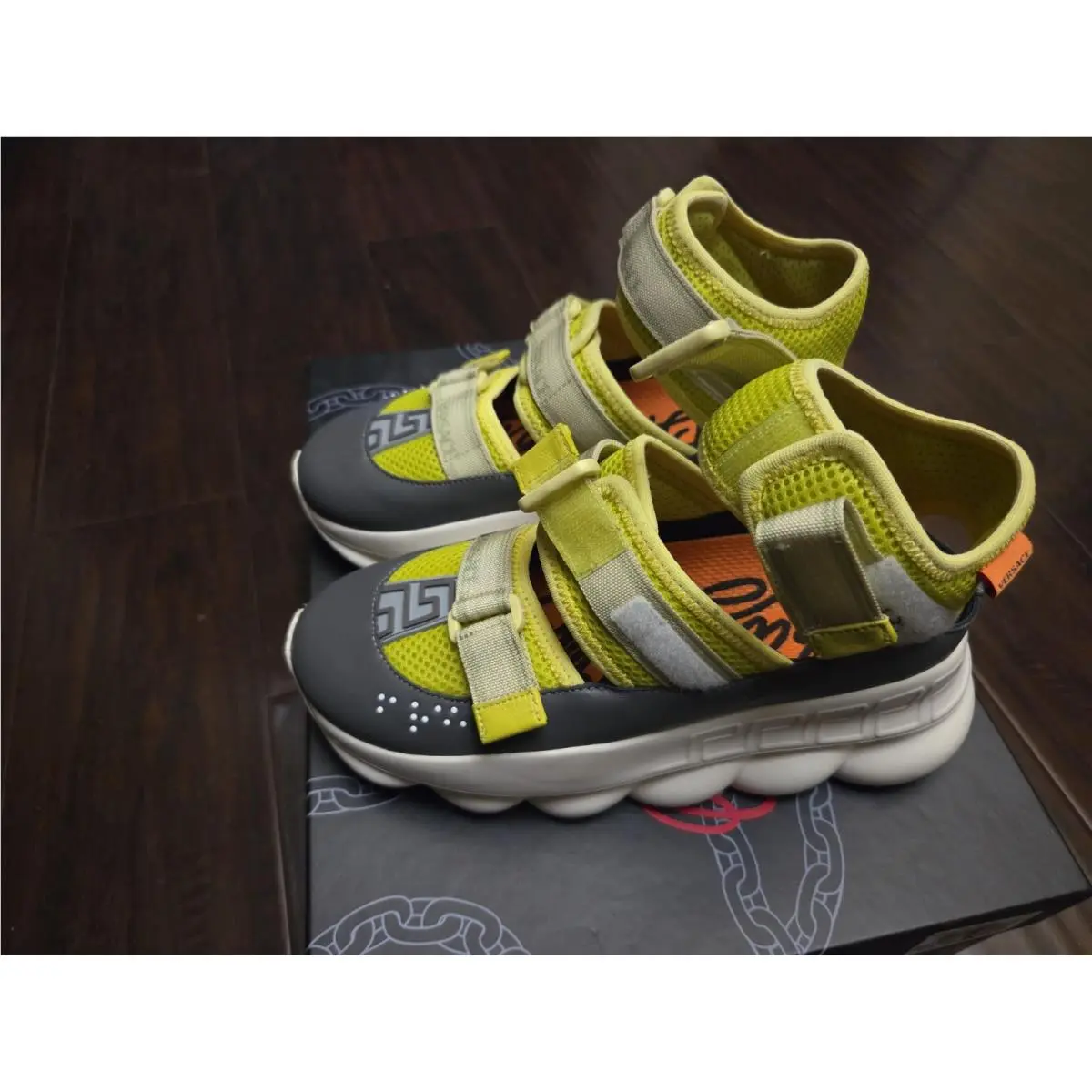 Versace Chain Reaction Pcs Unique Women Shoes Size 37 Made In Italy 995