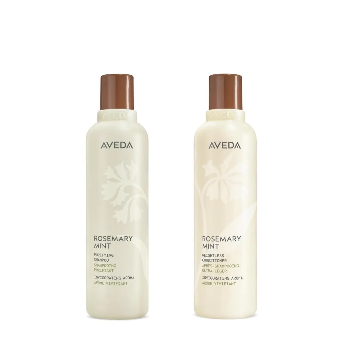 Aveda Rosemary Mint Purifying Shampoo 8.5oz Weightless Conditioner 8.5oz Set
