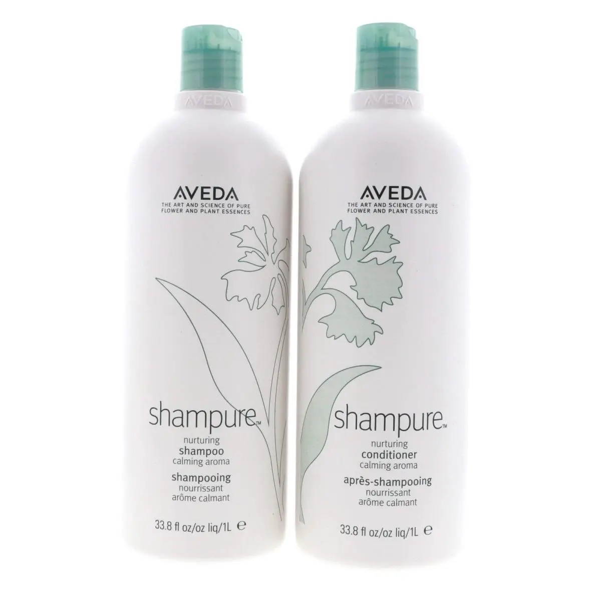 Shampure Shampoo Conditioner Liter Duo 33.8 oz Each by Aveda