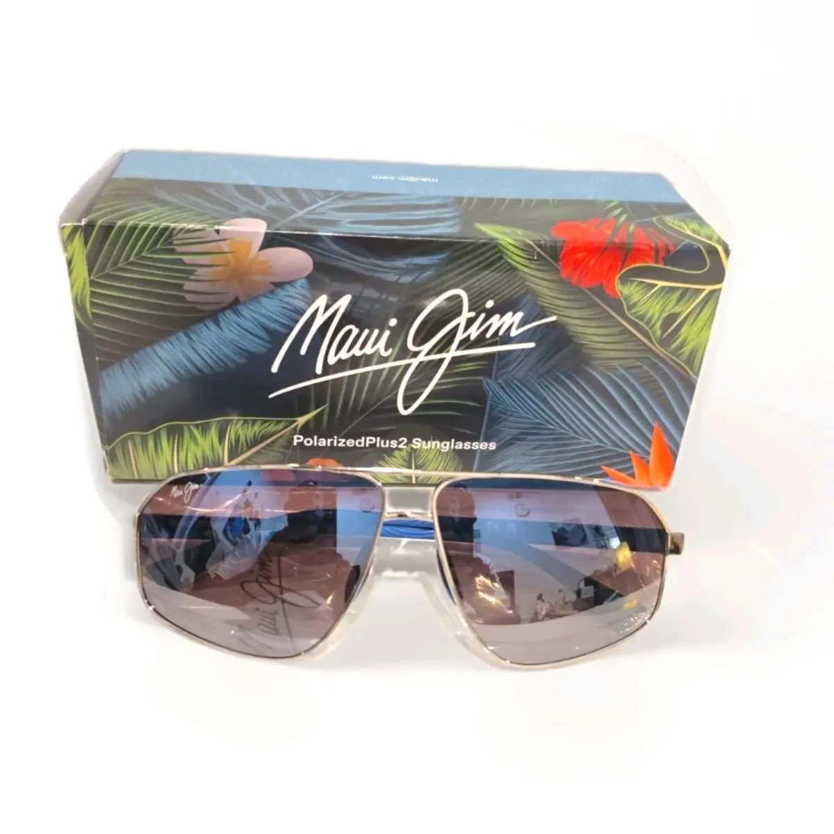 Maui Jim Keawawa Men`s Aviator Polarized Mirror Sunglasses MJ620-17 - / Rare