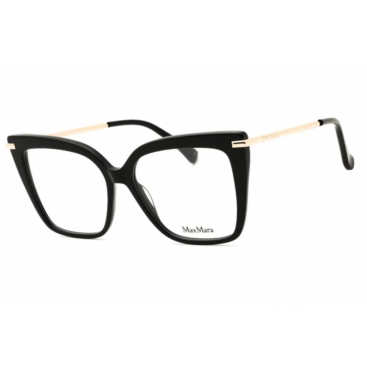Women`s Eyeglasses Shiny Black Cat Eye Shape Full Rim Frame MM5144 001 by Max Mara