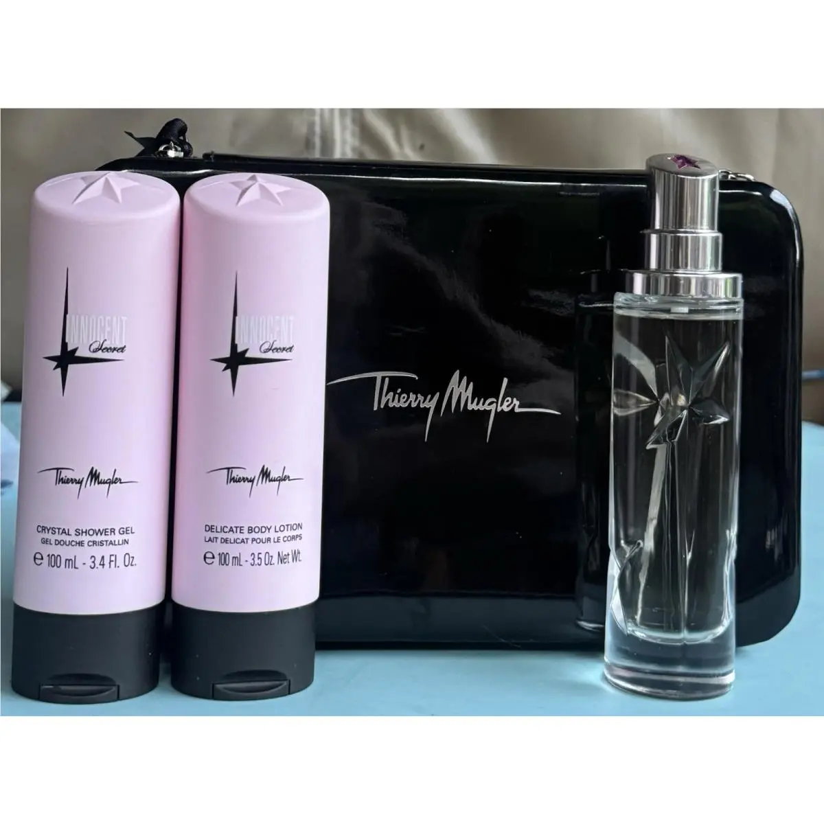 Innocent Secret By Thierry Mugler-eau DE TOILETTE-1.7oz-GIFT SET-RARE-3 Pcs-case