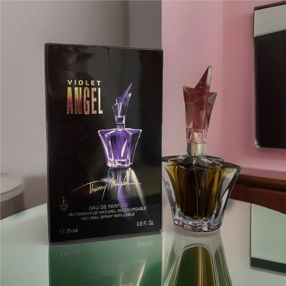 Angel Violette Thierry Mugler Eau De Parfum Spray Refillable .8 Oz Edp Rare