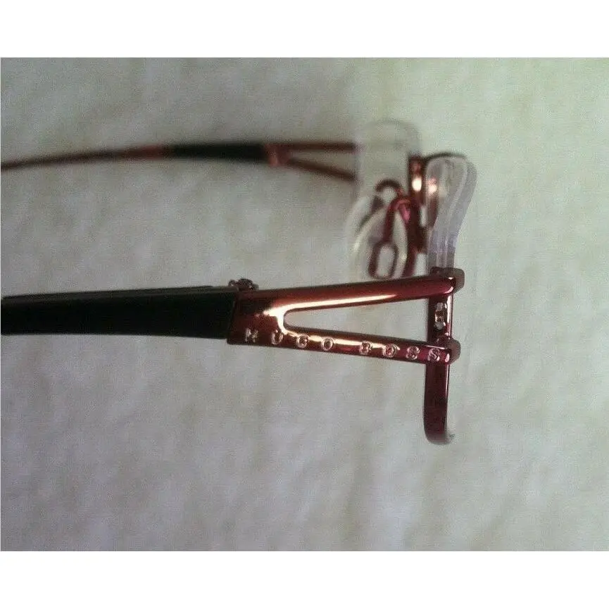 Hugo Boss 11557 Red 49mm Metal Rimless Eyeglasses