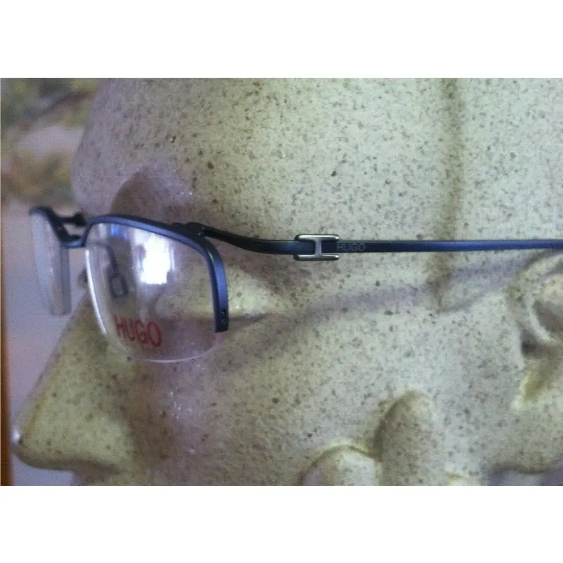 Hugo Boss 15577 Matte Silver 51mm Metal Rimless Eyeglasses