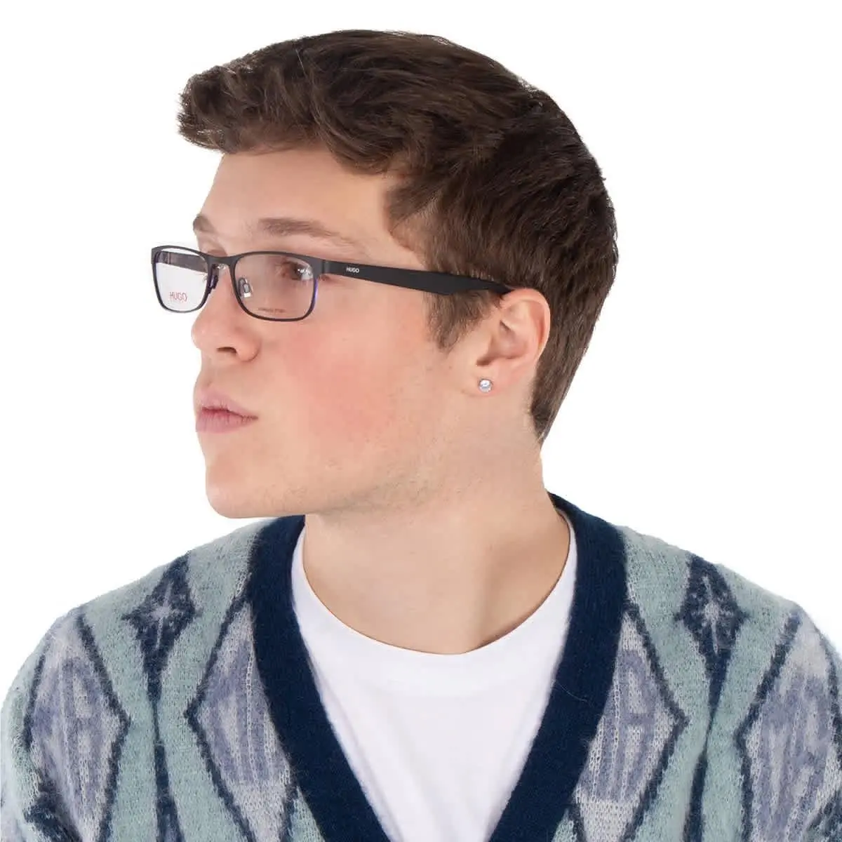 Hugo Boss Demo Rectangular Men`s Eyeglasses HG 0209 00VK 54 HG 0209 00VK 54