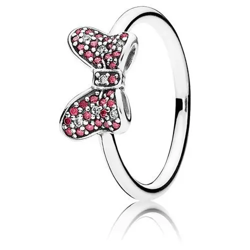 Disney - Minnies Sparkling Bow Ring - Red Clear CZ 190956CZR Silver/Sterling-Silver by Pandora