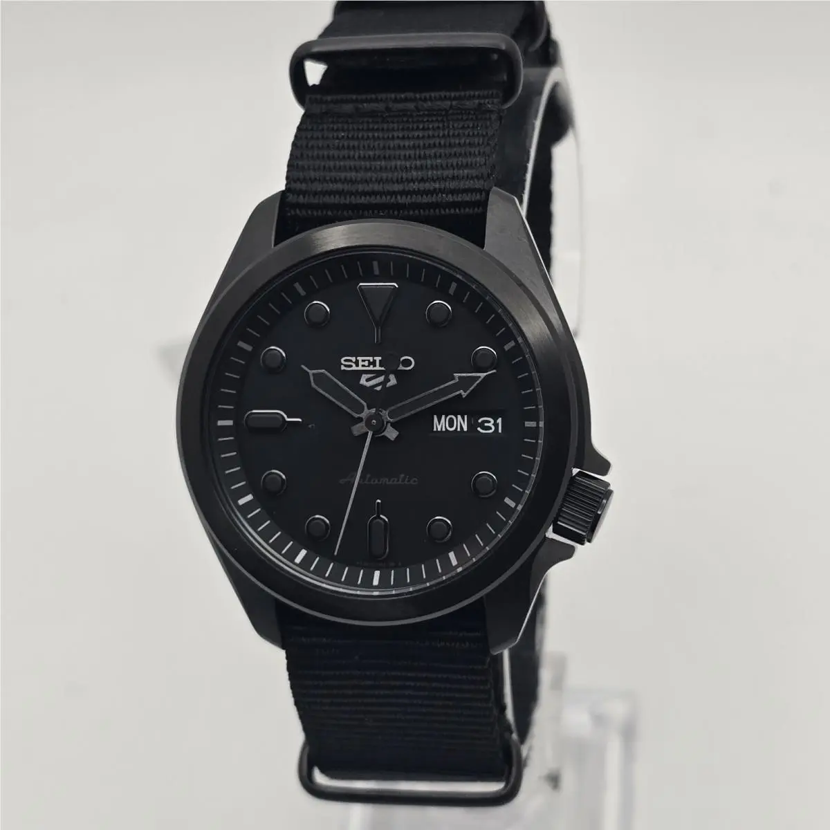 Seiko 5 Sports SRPE69K1 Black Automatic 40mm Watch Box Papers