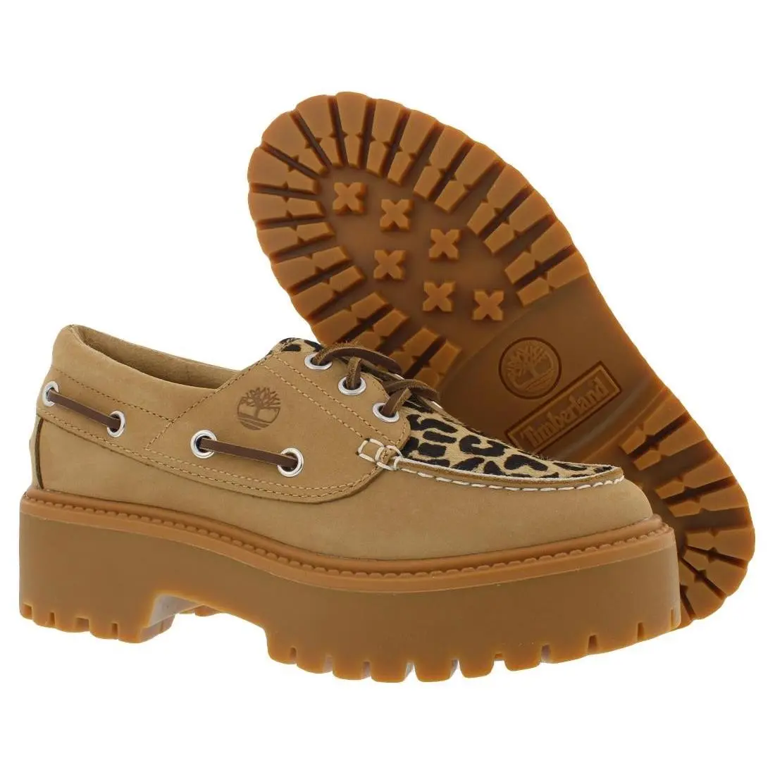 Timberland Stone Street Boat Shoe Slip On Platform Womens Shoes