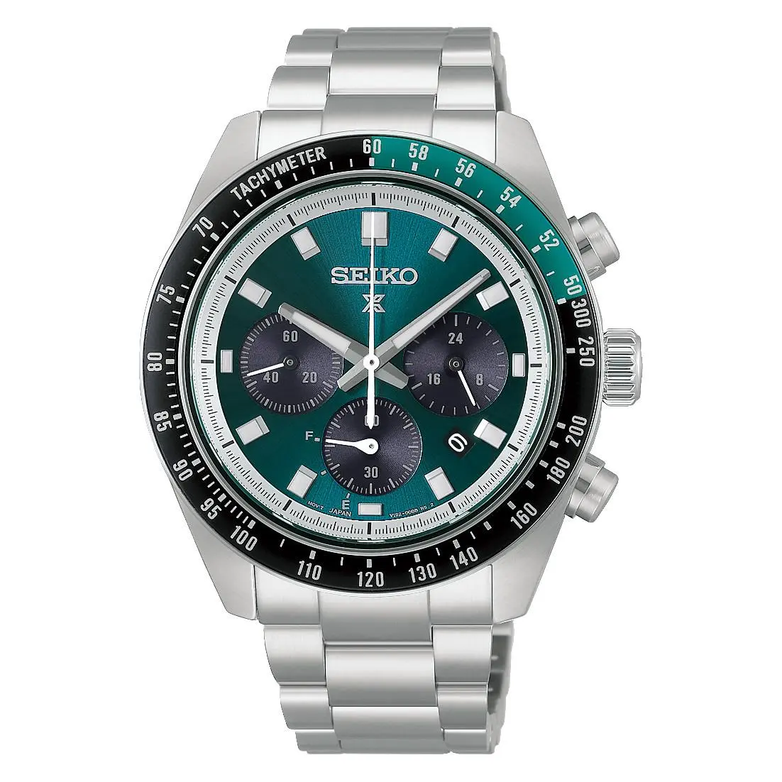 Seiko Prospex Speedtimer 41.4mm Green Dial Stainless Steel Watch HBJ003