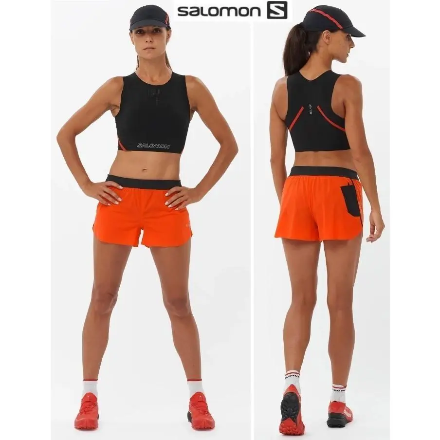 Salomon S/lab Short Tank Sport Bra Top Trail Running Racerback no Chafe Women LG