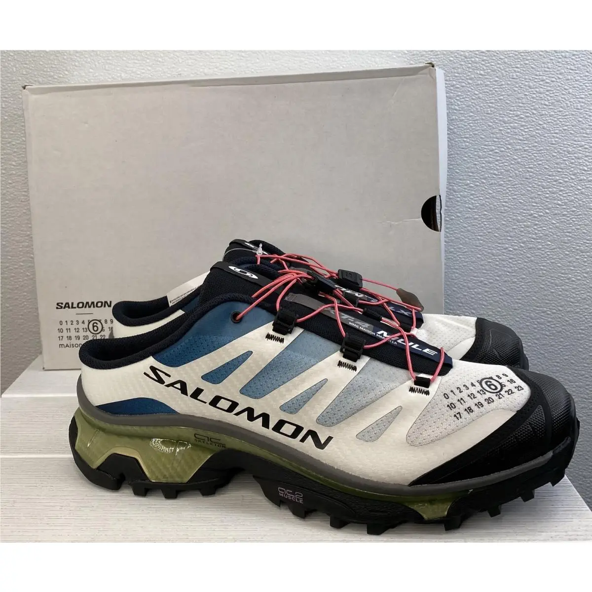 MM6 Maison Margiela x Salomon XT-4 Men`s Size 12.5 Vanilla Gibraltar Pea Mules