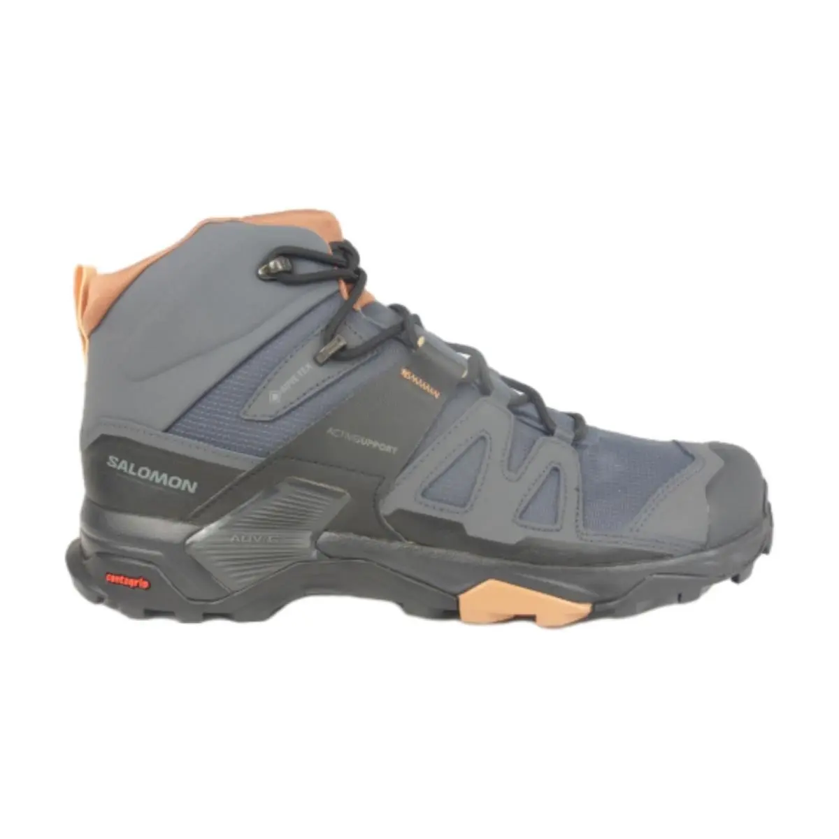 Salomon X Ultra 4 Mid Gtx Women`s Hiking Ebony Mocha Mouse Almond Cream US10