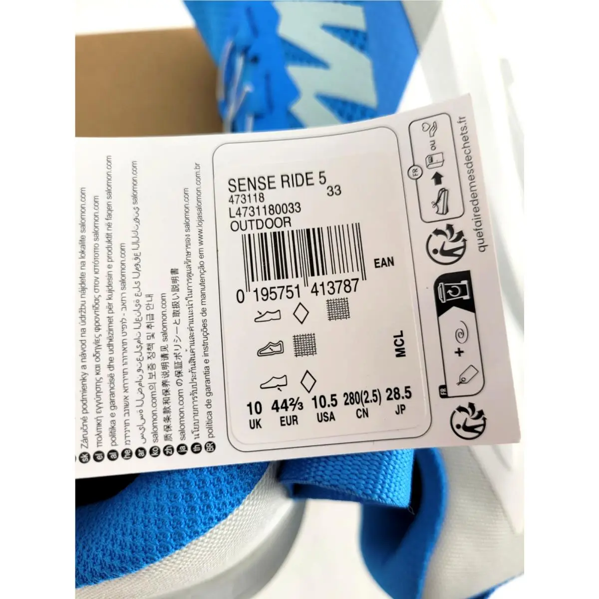 Salomon shoes - Salomon Sense Ride 5 - Sense Ride - L4731180033 - Blue (UPC: 0195751413787) 5