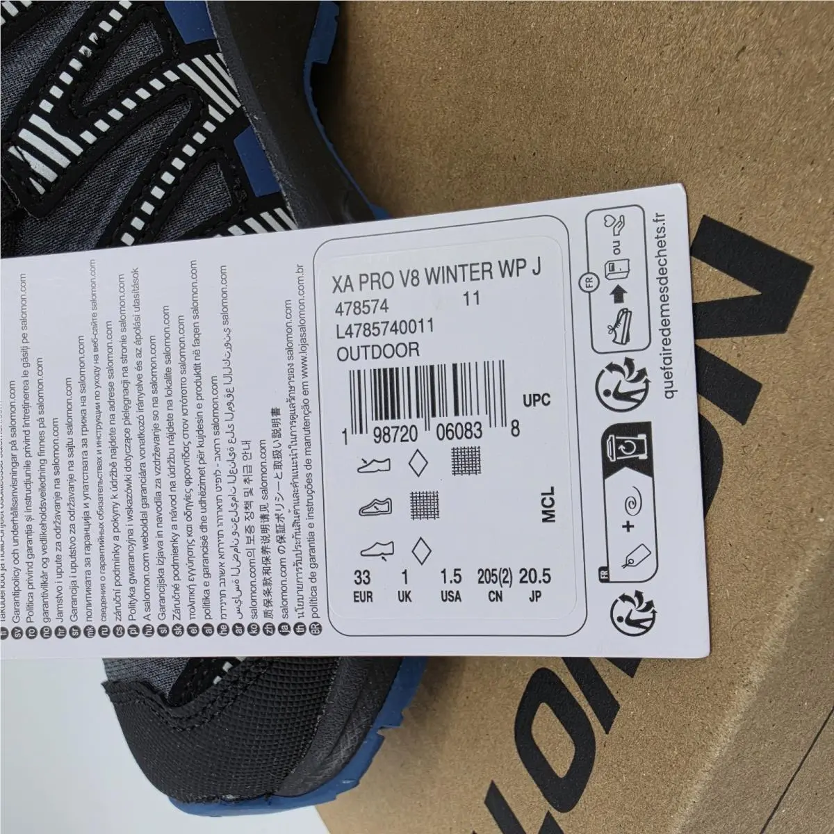 Salomon shoes - SALOMON X8 PRO V8 Waterproof - L47780000 478574 - Grey (UPC: 0198720060838) 2