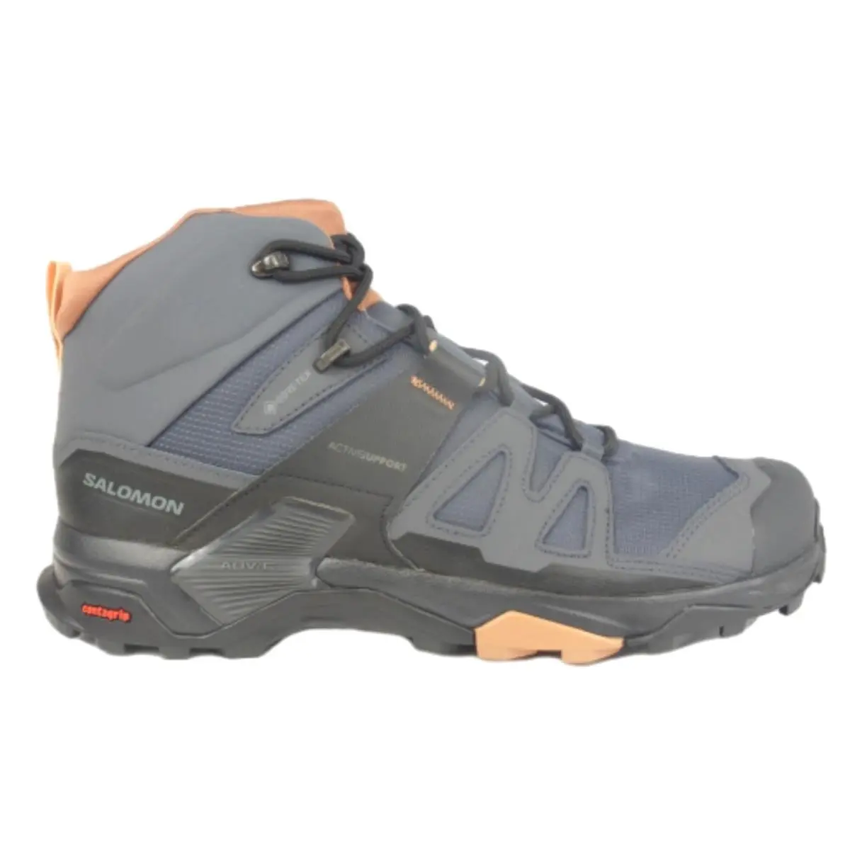 Salomon X Ultra 4 Mid Gtx Women`s Hiking Ebony Mocha Mouse Almond Cream US11