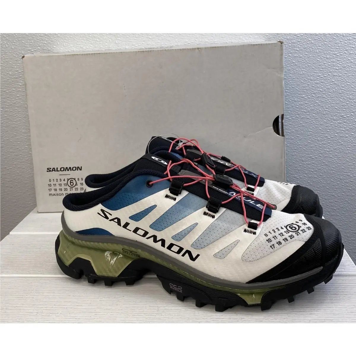 MM6 Maison Margiela x Salomon XT-4 Unisex M8.5 W9.5 Vanilla Gibraltar Pea Mules