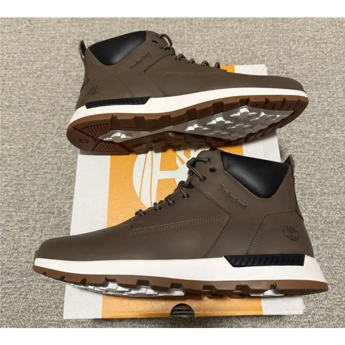 Timberland Killington Trekker Mid Lace Sneaker Brown Leather Hiking Boot Men 12