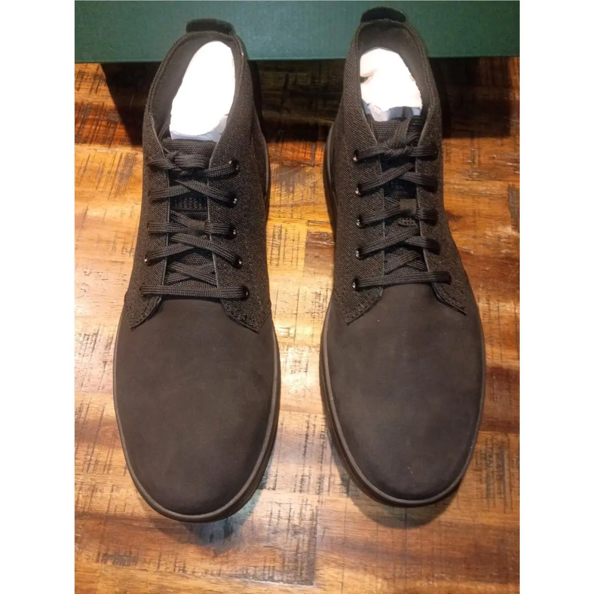 Timberland Mens Davis Square Mid Lace Activewear Chukka Leather Mix Sz 10.5 Blk