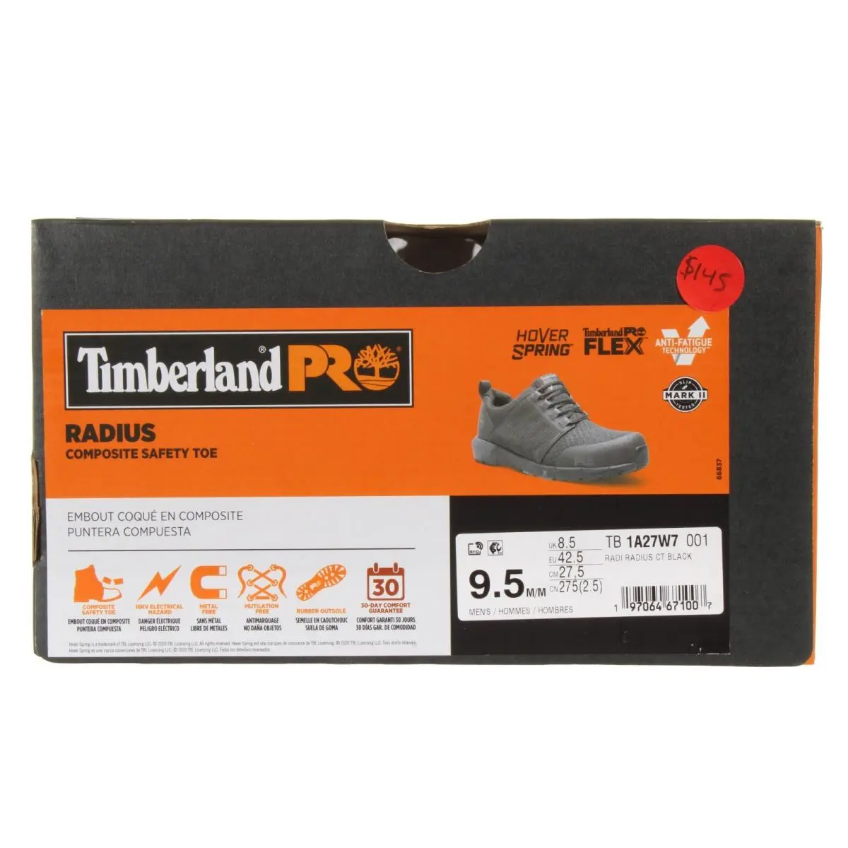Timberland shoes - Timberland Pro® Radius Composite Safety Toe - A27W7 - Black (UPC: 197064671007) 1