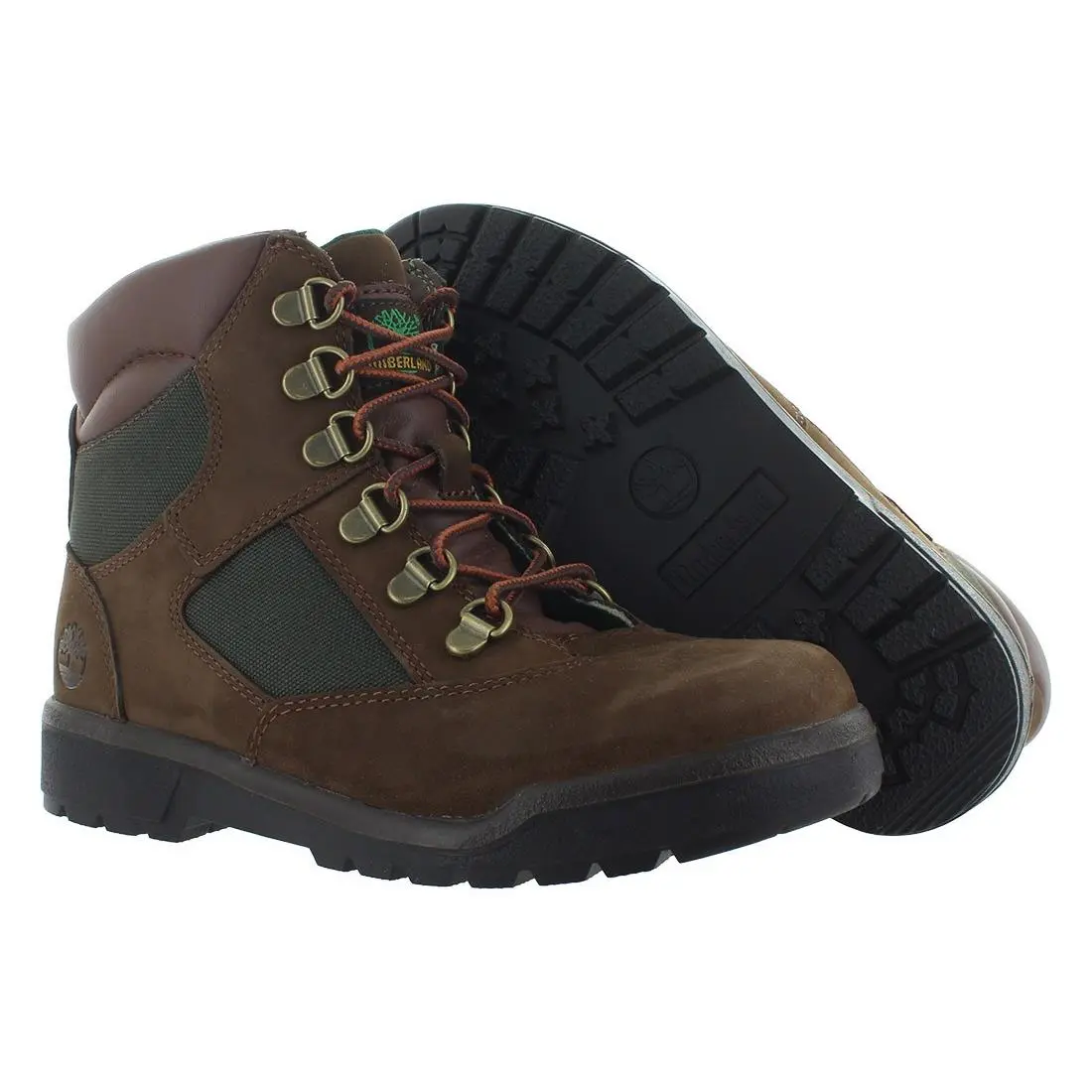 Timberland Field Boot Ps Boys Shoes Size 3 Color: Brown/green