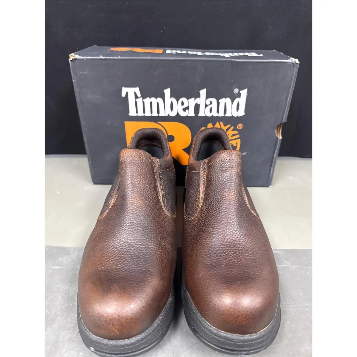 Timberland Slipon Work Shoes Alloy Men 10.5W Brn PR